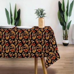ROWAN AND ACORNS (COLORFUL AUTUMN) - Woven Fabric for tablecloths
