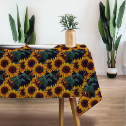 PAINTED SUNFLOWERS pat. 1 - Woven Fabric for tablecloths