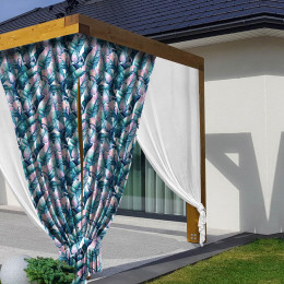 WATER-COLOR LEAVES - Woven fabric for outdoor curtains