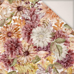 AUTUMN FLOWERS (GOLDEN AUTUMN) - PERKAL cotton fabric