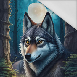 MOON WOLF - panel (75cm x 80cm) brushed knitwear with elastane ITY