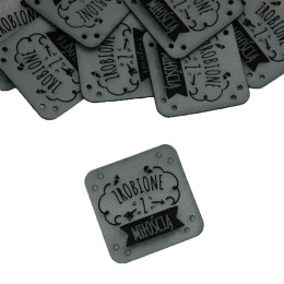 Label ''MIT LIEBE GEMACHT'' 3x3cm – coffee with milk