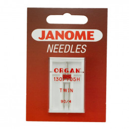 Woven fabric twin needle JANOME 90/4,0