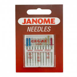 Knit fabric, jeans and stretch needles JANOME 10 pcs set - mix