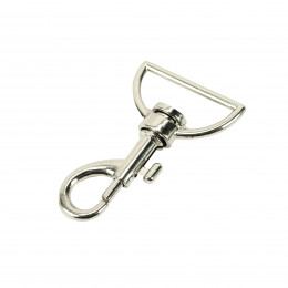 Metal snap hook for leash 31x57 mm - silver