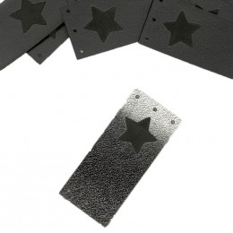Side label Star - dark silver