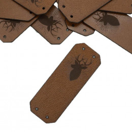 Side label "Deer" 2x5,3cm - caramel