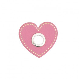 Washer with eyelet Heart - light purple