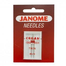 Woven fabric twin needle JANOME 80/4,0