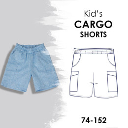 PAPER SEWING PATTERN - KID`S CARGO SHORTS