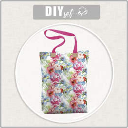 SHOPPER BAG - WILD ROSE PAT. 3 (IN THE MEADOW) - sewing set