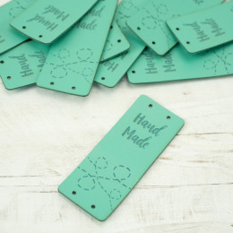 Loop fold label "Hand Made" - Tacking 2 x 5 cm - modern mint 