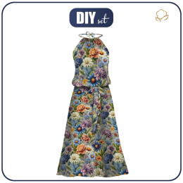 DRESS "DALIA" MAXI - FLOWERS PAT.15 - sewing set