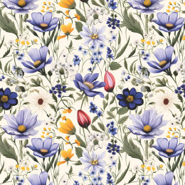 FLOWERS wz.4 - PERKAL Cotton fabric