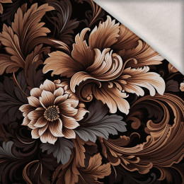 FLOWERS WZ.9/ Mocha Mousse  - brushed knitwear with elastane ITY