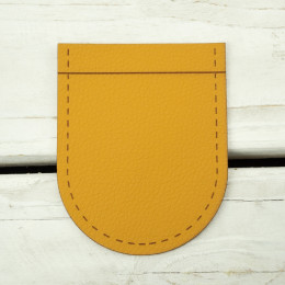 Big pocket from leatherette rounded -  honey
