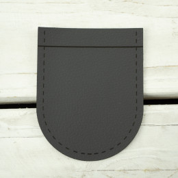 Big pocket from leatherette rounded -  graphite