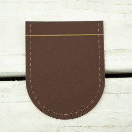 Big pocket from leatherette rounded -  brown
