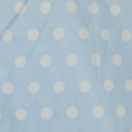 WHITE POTTIES / blue - Cotton woven fabric