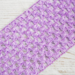 Crochet Elastic Stretch Band width 7 cm Tutu - violet