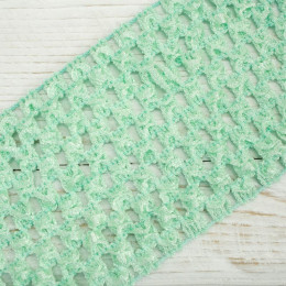 Crochet Elastic Stretch Band width 7 cm Tutu - mint