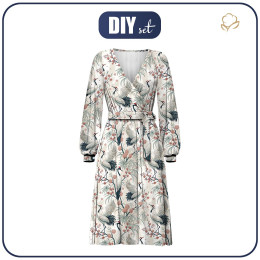WRAP MIDI DRESS (BIANCA) - Japanese Garden wz.1 - sewing set