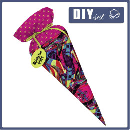 First Grade Candy Cone - COLORFUL ABSTRACTION - sewing set