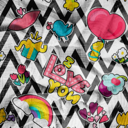 COLORFUL STICKERS PAT. 3 - Cotton muslin