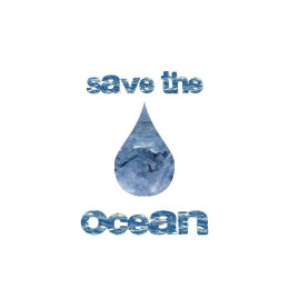 DROP (Save the ocean) / white - panel single jersey TE210