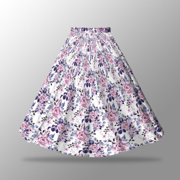 WILD ROSE FLOWERS PAT. 1 (BLOOMING MEADOW) (Very Peri) - skirt panel "MAXI"