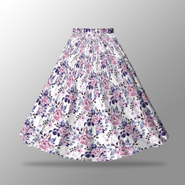 WILD ROSE FLOWERS PAT. 1 (BLOOMING MEADOW) (Very Peri) - skirt panel "MAXI"