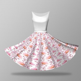 FLOWERS pat. 4 (pink) - circle skirt panel 