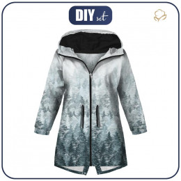 KIDS PARKA (ARIEL) - FORREST OMBRE (WINTER IN THE MOUNTAIN) - softshell