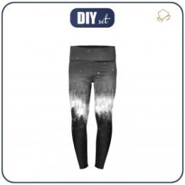 GIRLS THERMO LEGGINGS (DORA) - FORREST OMBRE (WINTER IN THE MOUNTAIN) - sewing set 116