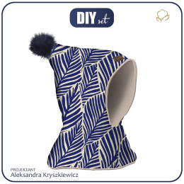 Kid’s hood cap sewing set  - leaves wz.2 