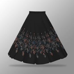 LEAVES PAT. 3 / BLACK - skirt panel "MAXI"