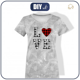 WOMEN’S T-SHIRT - LOVE / VICHY HEARTS (BE MY VALENTINE) / ICE - single jersey