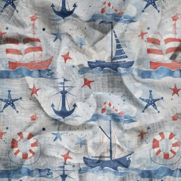 MARINE pat. 3 - Cotton muslin