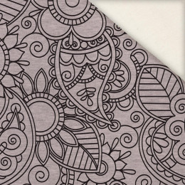 MEHNDI BLACK / melange light grey - Linen 100%