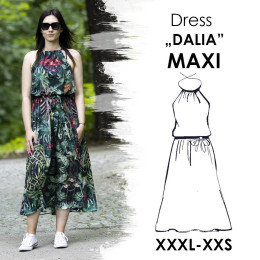 PAPER SEWING PATTERN - DRESS "DALIA" MAXI