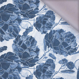 FLOWERS pattern no. 5 (classic blue) - softshell