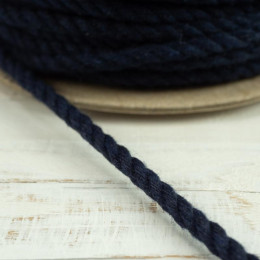 Twisted cotton cord 3 mm - navy