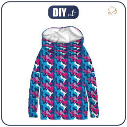 SNOOD SWEATSHIRT (FURIA) - NEON CAMOUFLAGE PAT.1 - looped knit fabric 