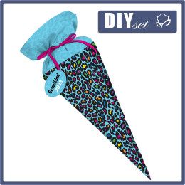 First Grade Candy Cone - NEON LEOPARD PAT. 3 - sewing set
