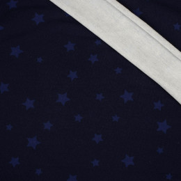 NAVY BLUE STARS / navy - looped knit fabric