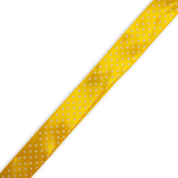Satin Polka dot Ribbon width 25 mm yellow