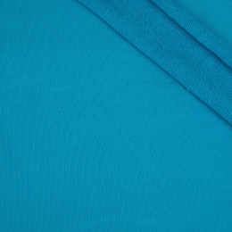 TURQUOISE  - thick looped knit with elastan 