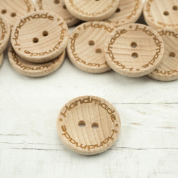 Wooden button handmade - big
