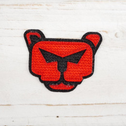 Embroidered iron-on TIGER - red