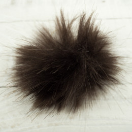 Eco fur pompom 3 cm - brown